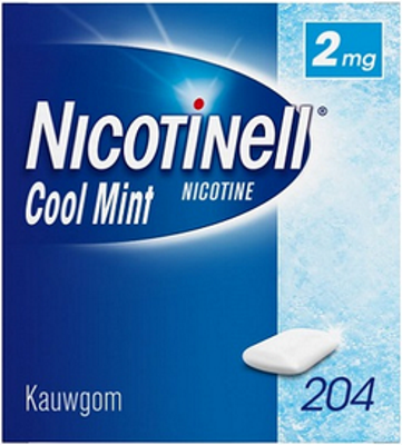 Nicotinell Kauwgom 2mg Cool Mint 204 stuks