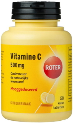 Roter Vitamine C 500mg Hooggedoseerd 50 kauwtabletten citroen