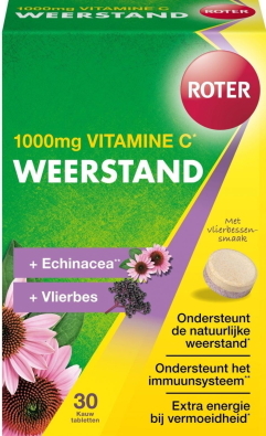 Roter 1000mg Vitamine C Weerstand 30 kauwtabletten