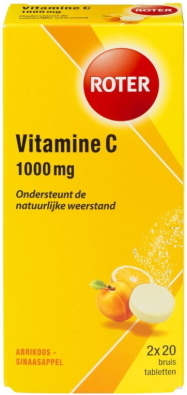 Roter Vitamine C 1000mg 2 x 20 bruistabletten abrikoos-sinaasappel