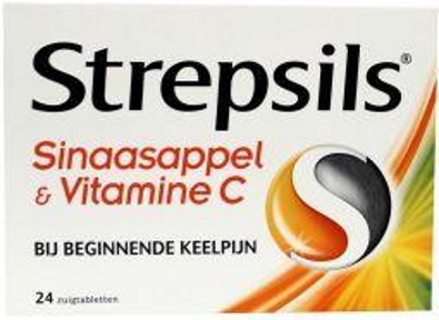 Strepsils Sinaasappel & Vitamine C 24 zuigtabletten