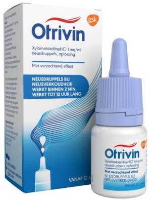 Otrivin Neusdruppels 1mg/ml Xylometazoline 10ml