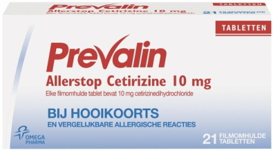 Prevalin Allerstop Cetirizine 10mg 21 tabletten