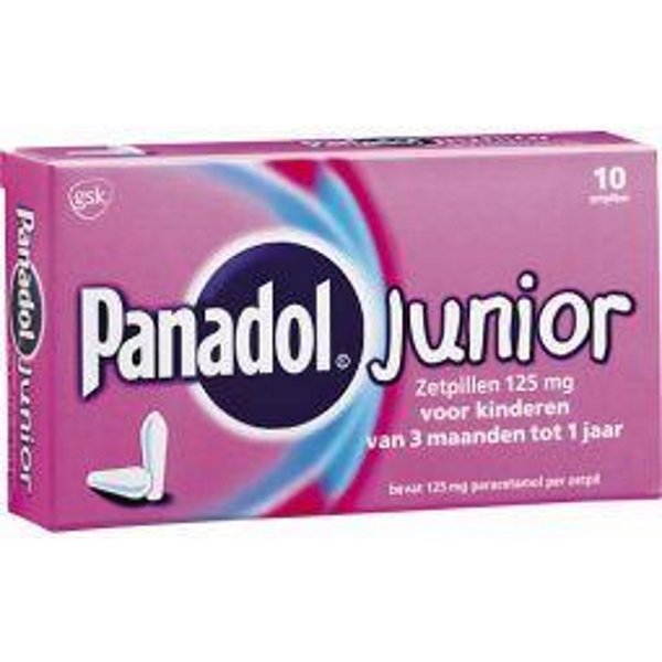 Panadol Junior 125 mg 10 zetpillen