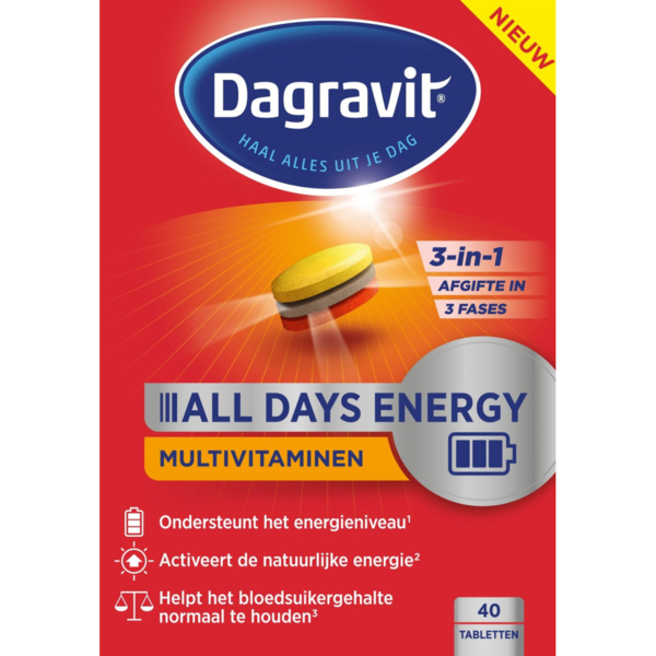 Dagravit All Days Energy 3 in 1 40 tabletten