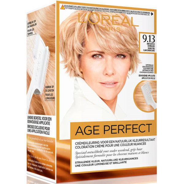 L'Oréal Paris Excellence Age Perfect Haarkleuring  9.13 Zeer Licht As Goudblond