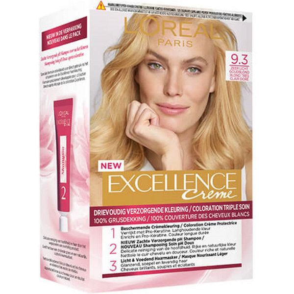 L'Oréal Paris Excellence Crème Haarkleuring 9.3 Zeer Licht Goudblond