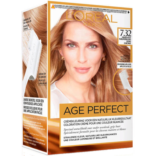 L'Oréal Paris Excellence Age Perfect Haarkleuring  7.32 Midden Goud Parelmoerblond