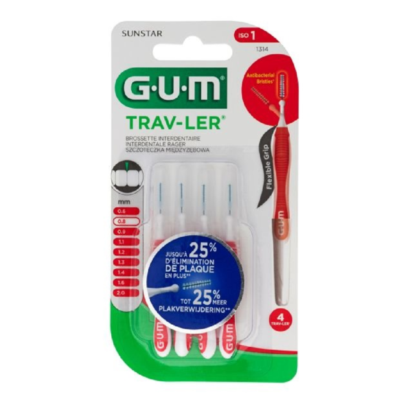 Gum Ragers Trav-Ler ISO 1 - 0,8 mm 4 stuks