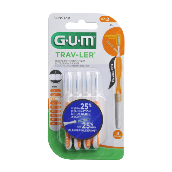Gum Ragers Trav-Ler ISO 2 - 0,9 mm 4 stuks