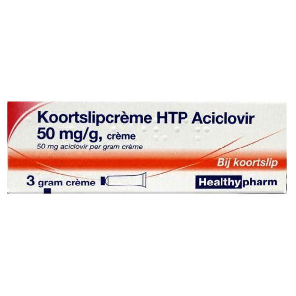 Healthypharm Aciclovir 50mg/g Koortslipcrème 3 gram